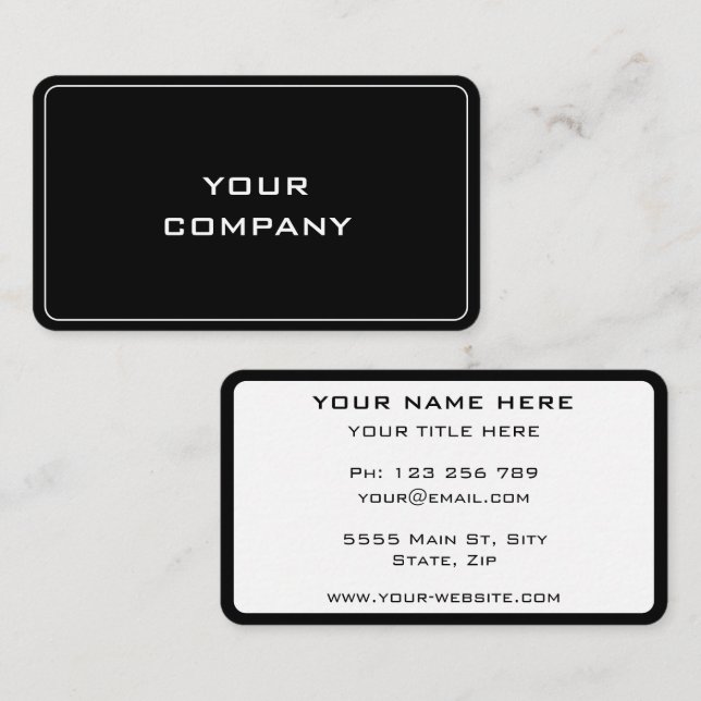 Create Your Own Promotional Business Card Example (Front/Back)
