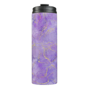 Create Your Own Purple and Gold Marbled Thermal Tumbler