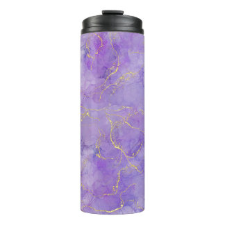 Create Your Own Purple and Gold Marbled Thermal Tumbler