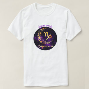 Create Your Own Purple Celestial Capricorn Zodiac T-Shirt