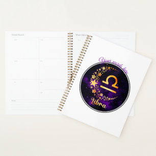 Create Your Own Purple Celestial Libra Zodiac Planner
