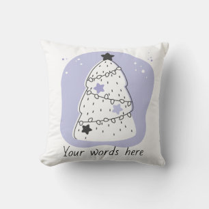 Create Your Own Purple Christmas Tree Cushion