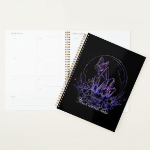 Create Your Own Purple Crystal Ball & Flowers Planner