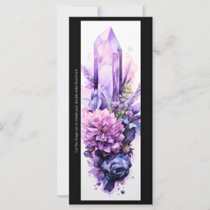 Create Your Own Purple Crystals & Flowers Bookmark