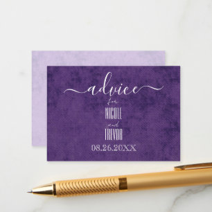 Create Your Own Purple Fabric Texture Advice Card