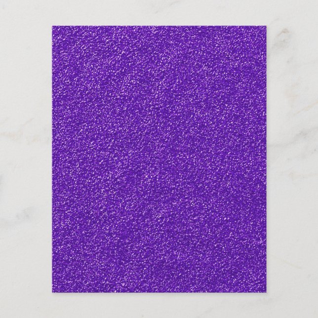 Create Your Own Purple Glitter Flyer (Front)
