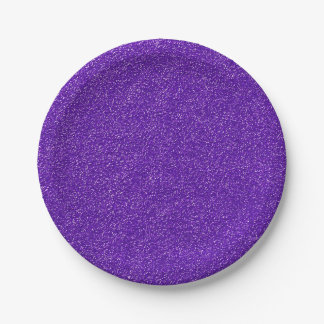 Create Your Own Purple Glitter Paper Plate