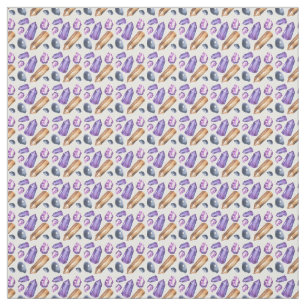 Create Your Own Purple & Gold Crystals Fabric