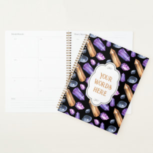 Create Your Own Purple & Gold Crystals Planner