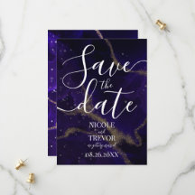 Create Your Own Purple Gold Vein Ink Wedding