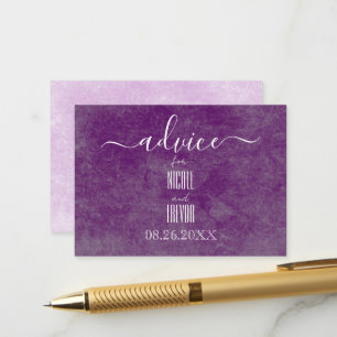 Create Your Own Purple Grunge Watercolor Texture Advice Card