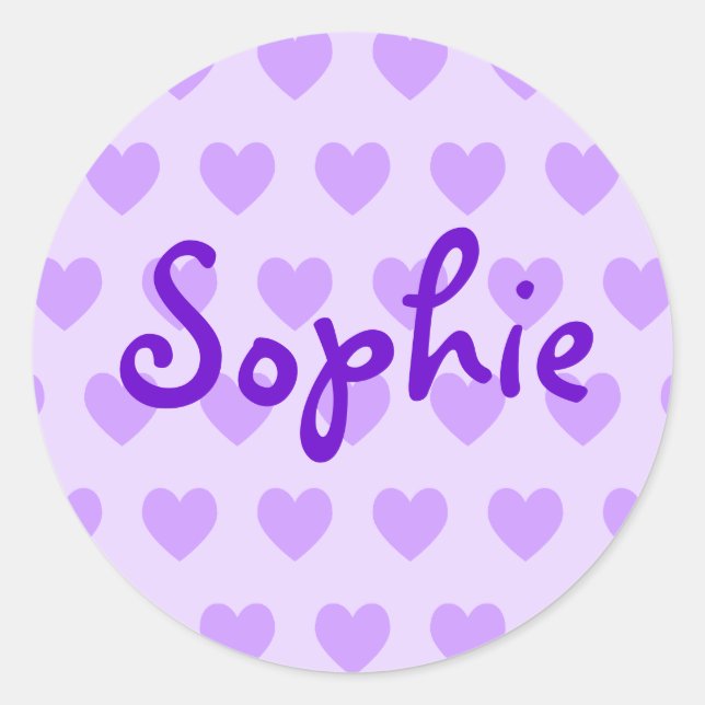 Create Your Own Purple Heart Pattern Classic Round Sticker (Front)