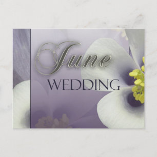 Create your own purple June Wedding Postcard