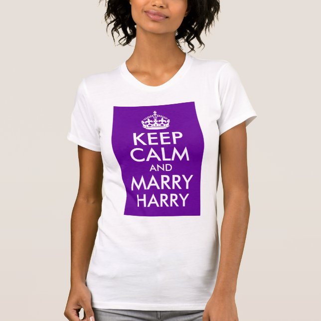 Create Your Own Purple Keep Calm Wedding T-Shirt (Front)