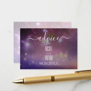 Create Your Own Purple Lights Bokeh Advice Card