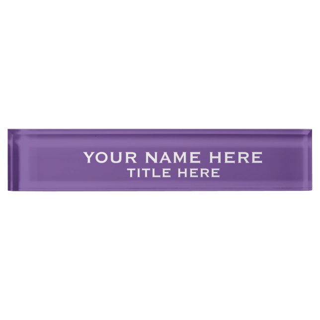 Create Your Own Purple Nameplate (Front)