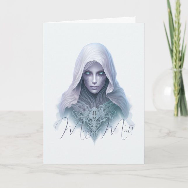 Create Your Own Purple Seer Witch  Card (Front)