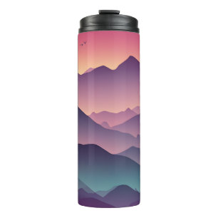 Create Your Own Purple Sunset Moutain Hiker Thermal Tumbler