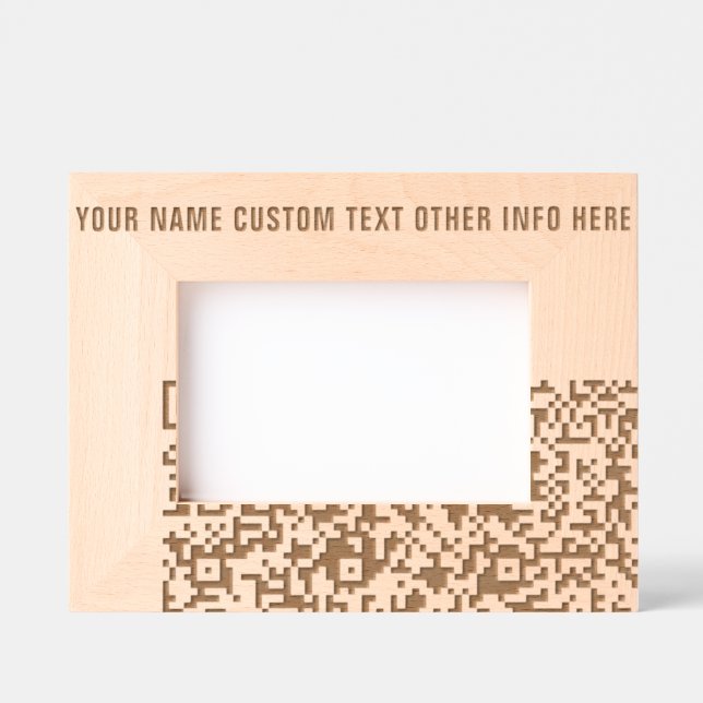 Create Your Own QR Code and Text Engraved Frames (Front)