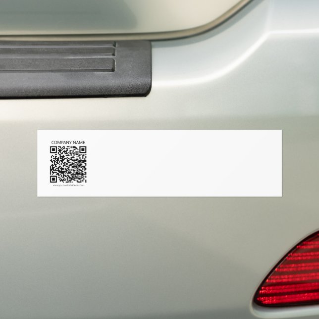 Create Your own QR Code | Black and White Bumper Sticker (On Car)