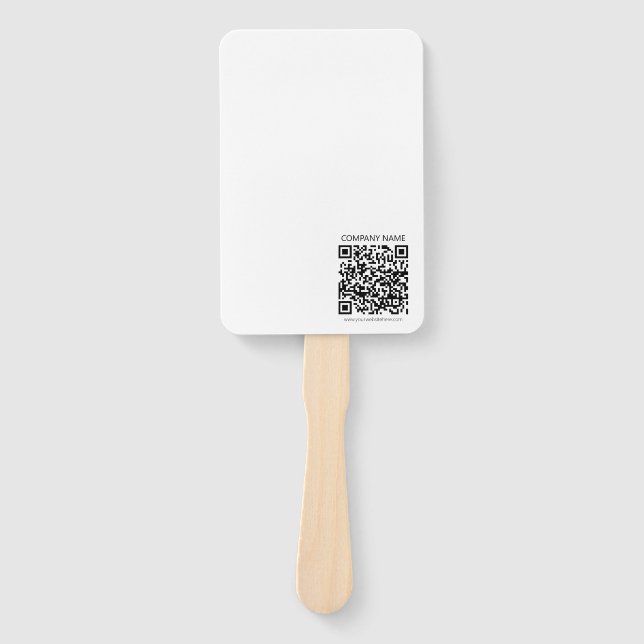 Create Your own QR Code | Black and White Hand Fan (Front)