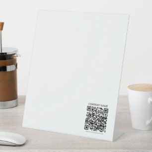 Create Your own QR Code   Black and White Pedestal Sign