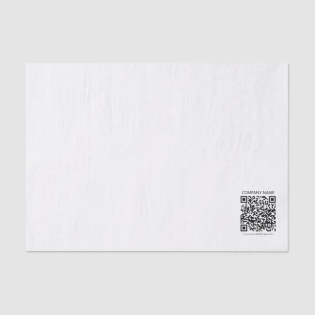 Create Your own QR Code | Black and White Tissue Paper (Front)