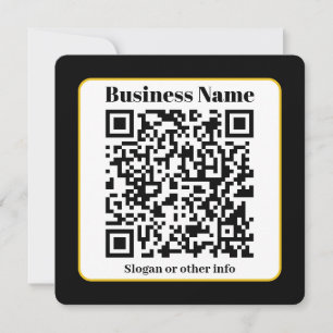 Create Your Own QR Code   Black White Gold Border