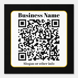 Create Your Own QR Code Black White Gold Border Wallpaper