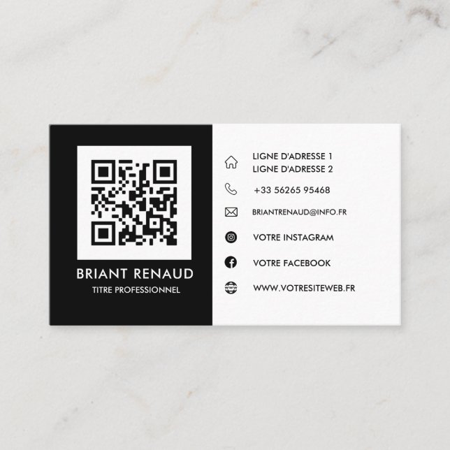 Create your own QR-code business card (Front)