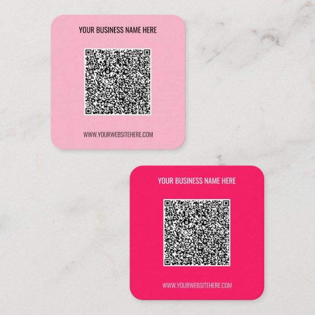 Create Your Own QR Code Business Cards Template (Front/Back)