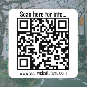 Create Your Own QR Code & Info   White & Black