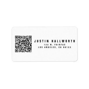 Create your own QR Code Modern Return Address Label