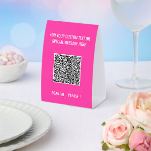 Create Your Own QR Code Paper Table Tent Template
