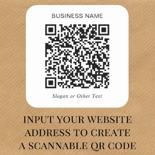 Create Your Own QR Code Promotional Square Sticker