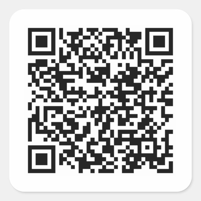 Create Your Own QR Code Square Sticker (Front)