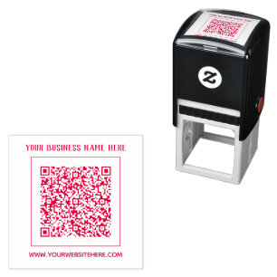 Create Your Own QR Code Stamp Template Custom Text