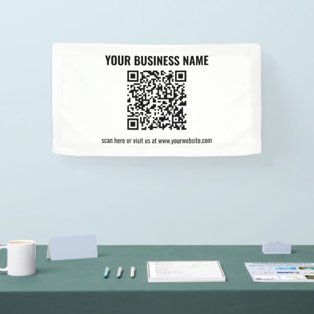 Create Your Own QR Code | Transperant Banner (Tradeshow)