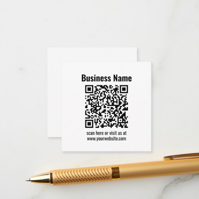 Create Your Own QR Code | Transperant Enclosure Card (Front/Back In Situ)
