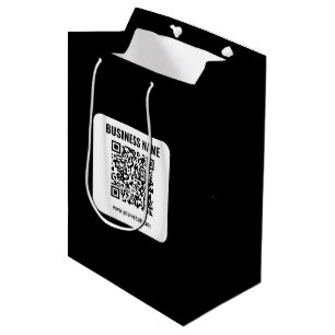 Create Your Own QR Code Transperant Medium Gift Bag