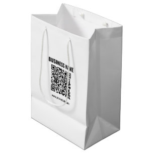Create Your Own QR Code Transperant Medium Gift Bag