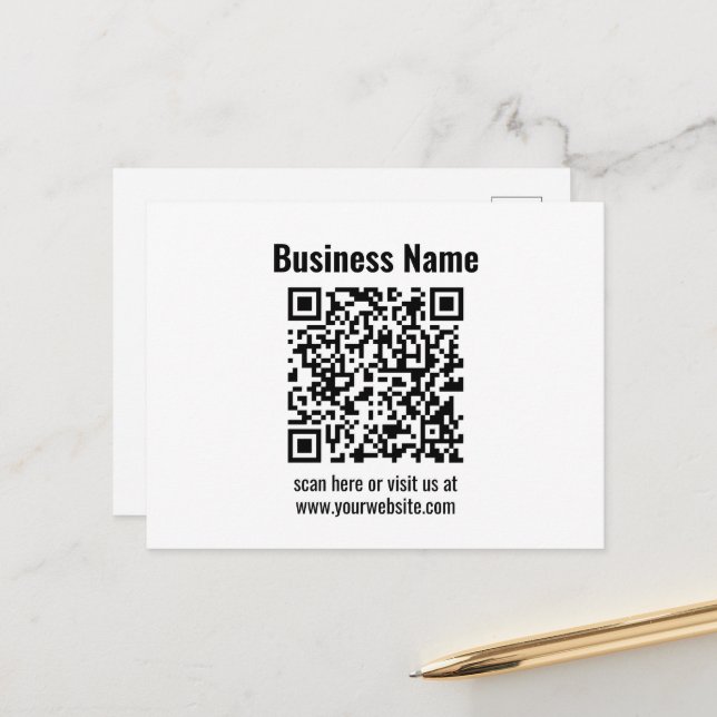 Create Your Own QR Code | Transperant Postcard (Front/Back In Situ)