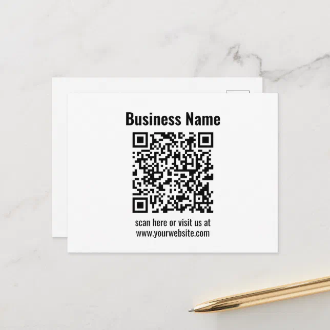 Create Your Own QR Code | Transperant Postcard | Zazzle
