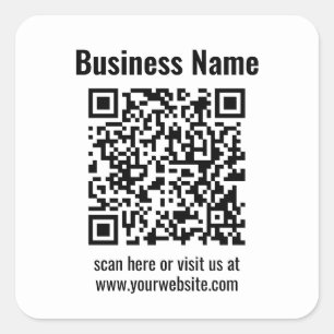 Create Your Own QR Code   Transperant Square Sticker