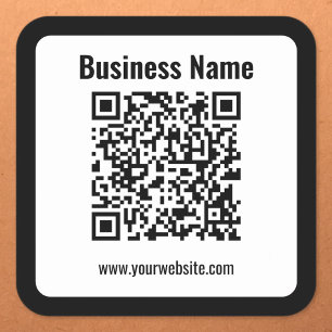 Create Your Own QR Code   Transperant Square Sticker