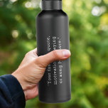 Create Your Own Quote 710 Ml Water Bottle<br><div class="desc">Create your own custom quote water bottle. Great personalised gift simply add your own text. Features minimalist typewriter typography.</div>