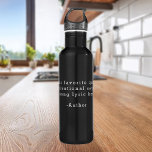 Create Your Own Quote 710 Ml Water Bottle<br><div class="desc">Create your own custom quote water bottle. Great personalised gift simply add your own text. Features minimalist typewriter typography.</div>