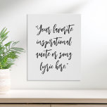 Create Your Own Quote Calligraphy Faux Canvas Print<br><div class="desc">Create your own custom quote faux canvas print. Features elegant minimalist calligraphy typography.</div>