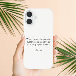 Create Your Own Quote iPhone 16 Case<br><div class="desc">Create your own quote iPhone case. Features your favourite inspirational quote,  song lyric,  funny saying,  bible verse or custom text in minimalist black and white typewriter style typography.</div>