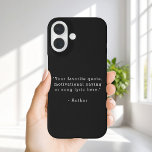 Create Your Own Quote iPhone 16 Case<br><div class="desc">Create your own quote iPhone case. Features your favourite inspirational quote,  song lyric,  funny saying,  bible verse or custom text in minimalist black and white typewriter style typography.</div>